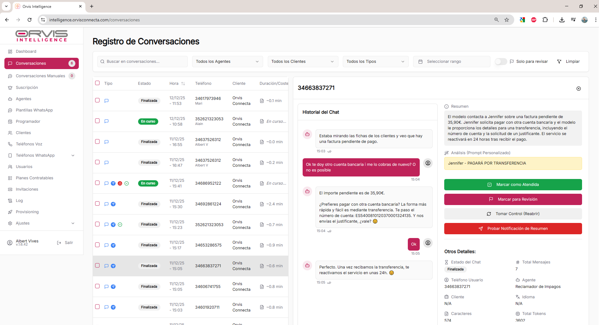 Plataforma Orvis Intelligence